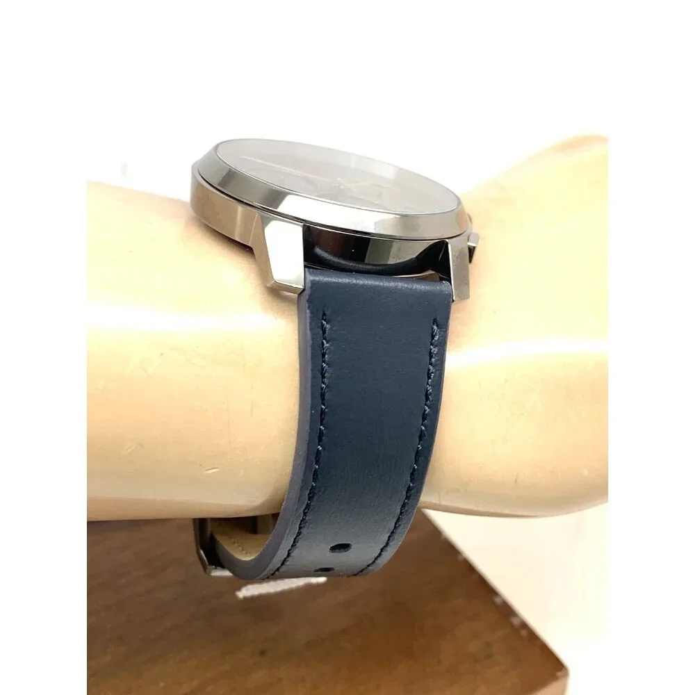 Movado Men's Watch 3600720 Swiss Quartz Chronograph Gray Dial Leather Band 42mm